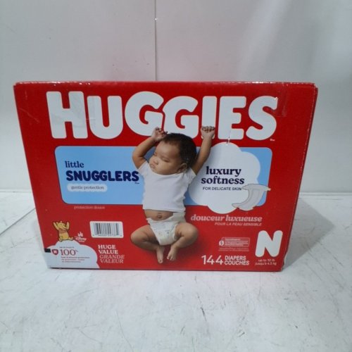 144PK HUGGIES LITTLE SNUGGLERS DIAPERS - SIZE NEWBORN image 3