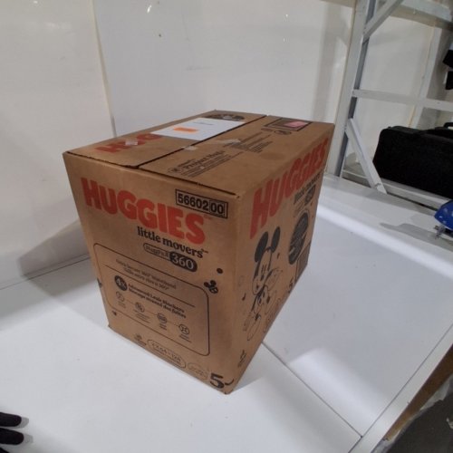 128PK HUGGIES LITTLE MOVERS HUGGFIT BABY DIAPERS WITH 360° WAISTBAND - SIZE 5 (MODEL: 5660200) image 2
