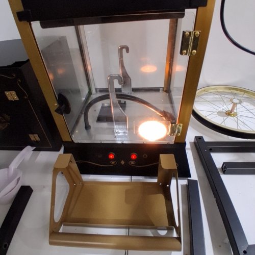 NOSTALGIA PROFESSIONAL VINTAGE POPCORN MAKER CART - 8 OZ - BLACK/GOLD (MODEL: NKPCRT8NB) image 2