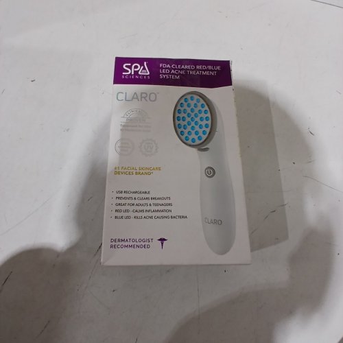 SPA SCIENCES CLARO CLINICALLY PROVEN BLUE & RED LED LIGHT THERAPY SYSTEM FOR MILD TO MODERATE ACNE - WHITE image 3