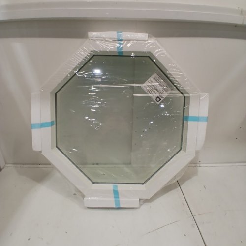ANHUI WEIKA WINDOWS & DOORS VINYL OCTAGON WINDOW FOR HOMES, NO GRIDS - CLEAR - WHITE (MODEL: OWO-02) image 3