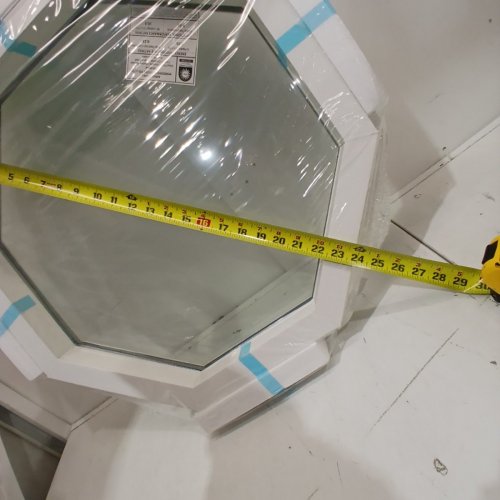 ANHUI WEIKA WINDOWS & DOORS VINYL OCTAGON WINDOW FOR HOMES, NO GRIDS - CLEAR - WHITE (MODEL: OWO-02) image 4