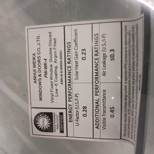 ANHUI WEIKA WINDOWS & DOORS VINYL OCTAGON WINDOW FOR HOMES, NO GRIDS - CLEAR - WHITE (MODEL: OWO-02) image 5