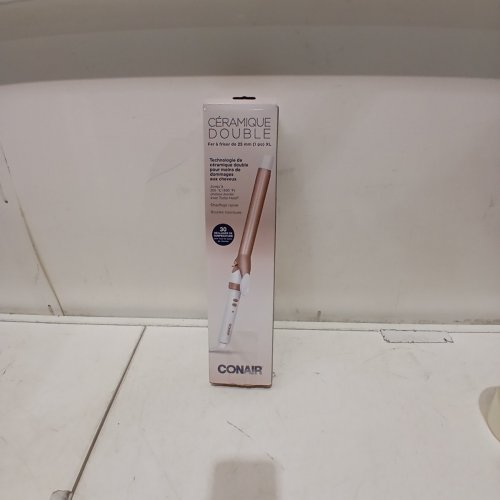 CONAIR DOUBLE CERAMIC CURLING IRON; 1-INCH; WHITE/ROSE GOLD image 4