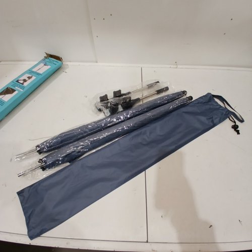 2PK UNIVERSAL CLAMP UMBRELLAS FOR STROLLERS, BEACH CHAIRS & MORE - BLUE image 2