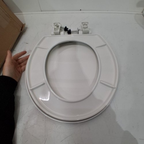 BEMIS ECONOMY PLASTIC ROUND TOILET SEAT - 17" - WHITE (MODEL: 730SLEC 000) image 3