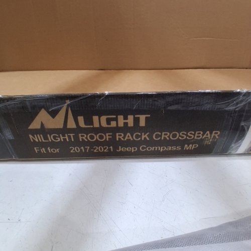 NILIGHT ROOF RACK CROSSBAR - FITS 2017 TO 2021 JEEP COMPASS MP MODELS - BLACK image 2