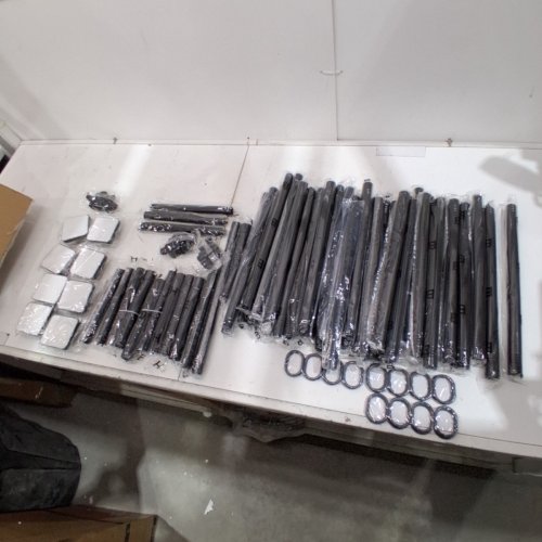 CLOTHES HANGING ROD SET - BLACK image 2