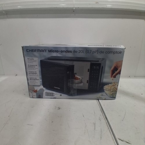 CHEFMAN COUNTERTOP MICROWAVE OVEN - 0.7 CU.FT. - BLACK (MODEL: RJ55-7-V2-CA) image 8