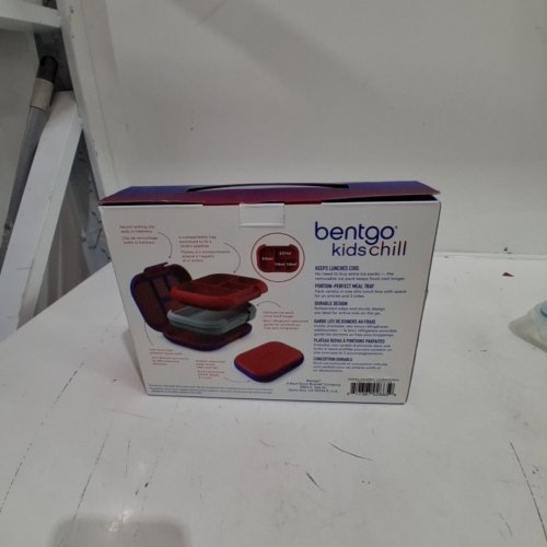 BENTGO KIDS CHILL BENTO LUNCH BOX WITH 4 COMPARTMENTS AND REMOVEABLE ICE PACK - RED/BLUE image 3