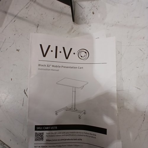 VIVO MOBILE PRESENTATION CART - 32" -BLACK - (MODEL:CART-V07B) image 2