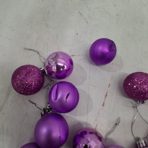 28PK SHATTERPROOF MINI CHRISTMAS ORNAMENT BALLS - PURPLE image 4
