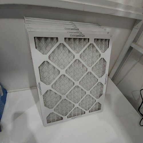 6PK AMAZON BASICS PLEATED AIR FILTERS - 16" X 20" X 1" - WHITE image 2