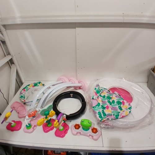 BRIGHT STARTS BOUNCE BOUNCE BABY 2-IN-1 ACTIVITY JUMPER & TABLE - PINK (MODEL: 12663) image 2