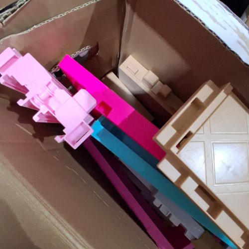 BARBIE DREAMHOUSE DOLL HOUSE PLAYSET , BARBIE HOUSE WITH ACCESSSORIES , WHEELCHAIR ACCESSIBLE ELEVATOR , POOL, SLIDE AND FURNITURE (MODEL: GRG93-9565) image 2