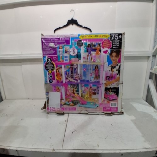BARBIE DREAMHOUSE DOLL HOUSE PLAYSET , BARBIE HOUSE WITH ACCESSSORIES , WHEELCHAIR ACCESSIBLE ELEVATOR , POOL, SLIDE AND FURNITURE (MODEL: GRG93-9565) image 6