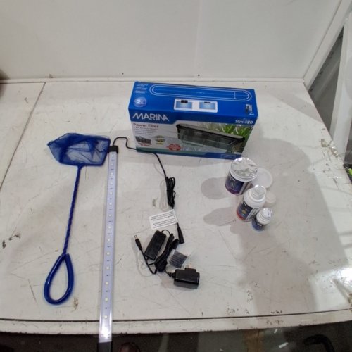 7PC MARINA AQUARIUM ACCESSORIES PACK WITH FILTER FOR UP TO 20GAL TANK image 3