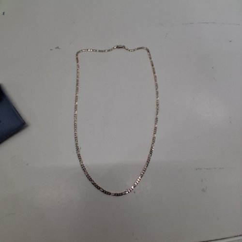 ADULT MERCIE JEWELRY FIGARO CHAIN NECKLACE- 20" LENGTH- STERLING SILVER image 2
