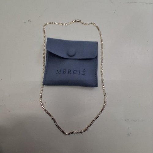 ADULT MERCIE JEWELRY FIGARO CHAIN NECKLACE- 20" LENGTH- STERLING SILVER image 3