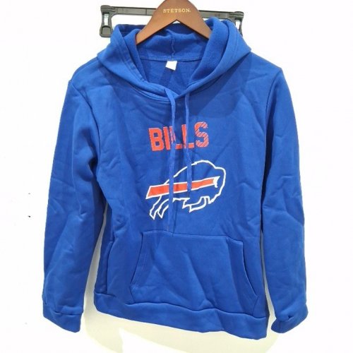 MEN'S NFL BUFFALO BILLS PULLOVER HOODED SWEATSHIRT - MEDIUM - BLUE image 2
