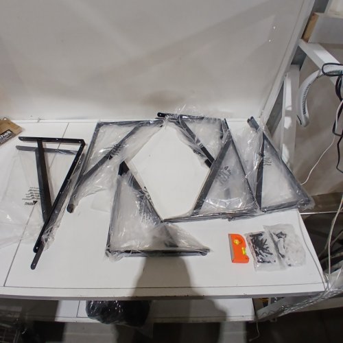 8PK LEOPO 90 DEGREE TRIANGLE L BRACKETS & SUPPORTS - 18" - BLACK image 2