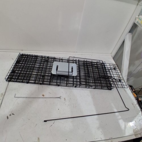 COLLAPSIBLE HUMANE LIVE ANIMAL CAGE TRAP - 32" - BLACK image 2