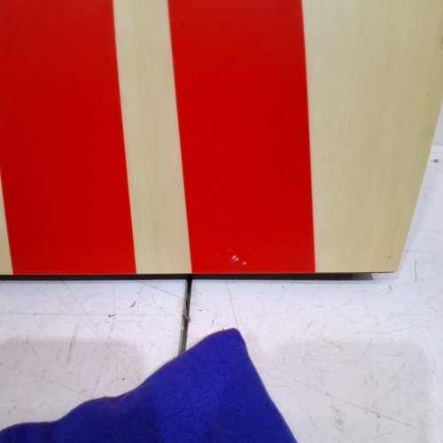 GOSPORTS PORTABLE SIZE CORNHOLE GAME SET WITH 6 BEAN BAG - 2FT X 1FT - WOOD/BLUE/RED (MODEL : CH-03-MDF-WOOD) image 4