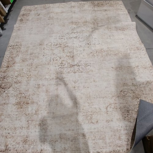 WASHABLE VINTAGE PATTERN AREA RUG - 8FT X 10FT - BEIGE / BROWN image 2