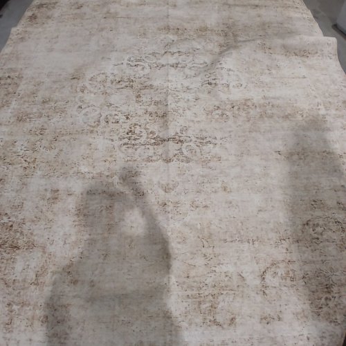 WASHABLE VINTAGE PATTERN AREA RUG - 8FT X 10FT - BEIGE / BROWN image 3