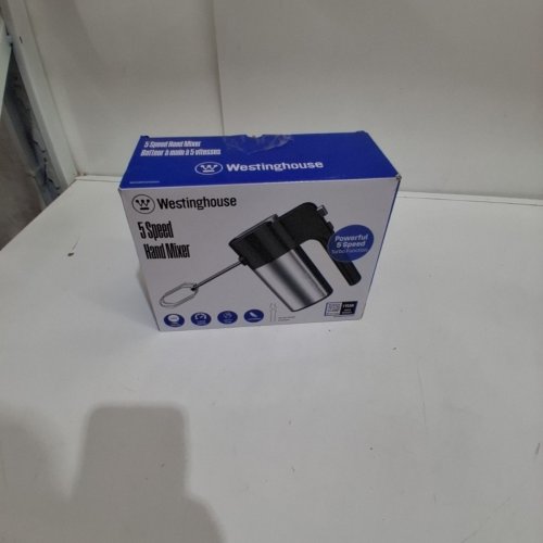 WESTINGHOUSE 5 SPEED HAND MIXER - 120V - SILVER/ BLACK (MODEL: WKHMF0208SS) image 6