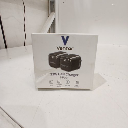 2PK VANTOR GAN FAST CHARGING ADAPTER WITH USB-C - 33W/EACH - BLACK (MODEL: GS-30W0317) image 2