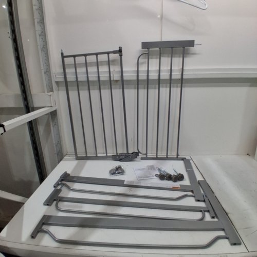 REGALO EASY STEP EXTRA WIDE METAL SAFETY GATE - 30" X 29" - 49" - PLATINUM (MODEL: 1164 EP DS) image 2