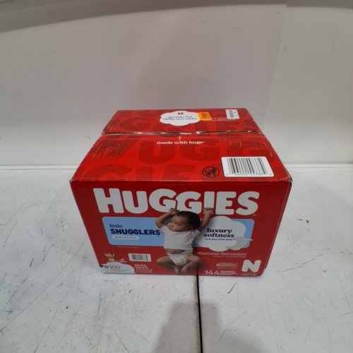 144PK HUGGIES LITTLE SNUGGLERS DISPOSABLE BABY DIAPERS - NEWBORN (10LBS MAX) image 2