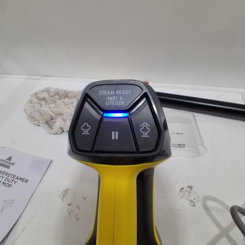 BISSELL 3-IN-1 POWERSTEAMER HEAVY DUTY STEAM MOP & HANDHELD CLEANER - GREY/YELLOW (MODEL: 2685B) image 3