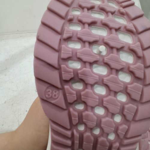 WOMEN'S THICK SOLED KNIT SLIP-ON SNEAKERS - 7 (38) - PINK image 4
