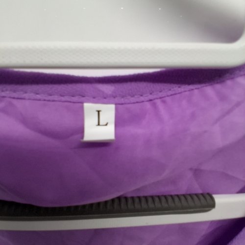 WOMEN'S RUFFLE SLEEVE BLOUSE - LARGE - PURPLE image 3