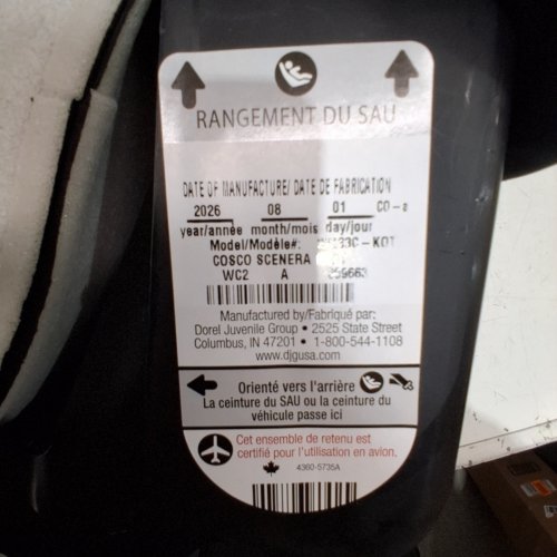 COSCO SCENERA NEXT CONVERTIBLE CAR SEAT - BLACKOUT - (MODEL: 22183C-KOT) image 2