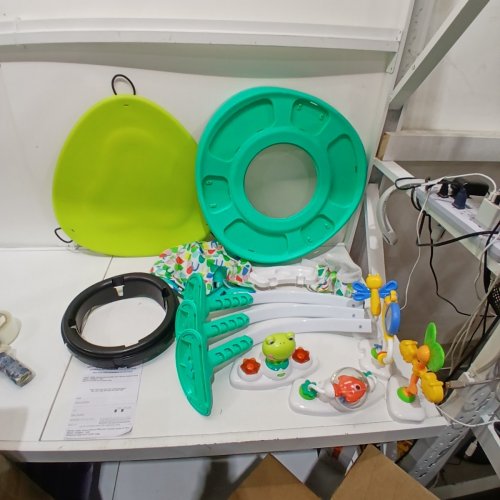 BRIGHT STARTS BOUNCE BOUNCE BABY 2-IN-1 ACTIVITY CENTER JUMPER AND TABLE - 6M+ - PLAYFUL POND GREEN (MODEL: 11565) image 2