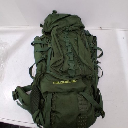 TRIPOLE COLONEL METAL FRAME RUCKSACK WITH DETACHABLE BAG & RAIN COVER FOR TREKKING & TRAVELLING - 80L - OLIVE GREEN image 2