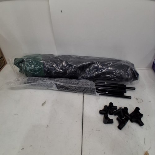 OUTDOOR STORAGE BOX WATERPROOF PE TARPAULIN DECK BOX W/GALVANIZED FRAME - GREEN/BLACK - 230GAL CAPACITY (MODEL: JH-100) image 2