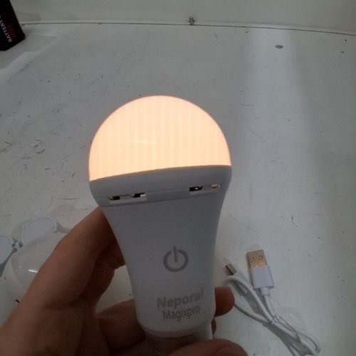 2PK NEPORAL RECHARGEABLE LIGHT BULBS - 6000K - WHITE image 3