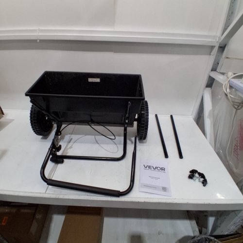 VEVOR WALK-BEHIND PUSH SPREADER ALL TERRAIN - 50LBS MAX - 18" SPREAD image 2