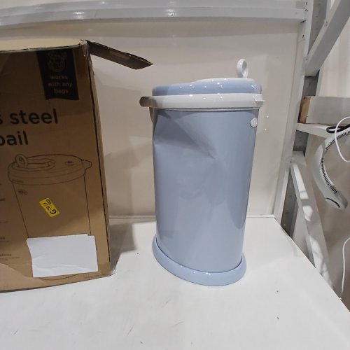 UBBI STAINLESS STEEL DIAPER PAIL ODOR LOCKING - 13 GAL - 8.5” X 17.75” X 10” - BLUE image 2