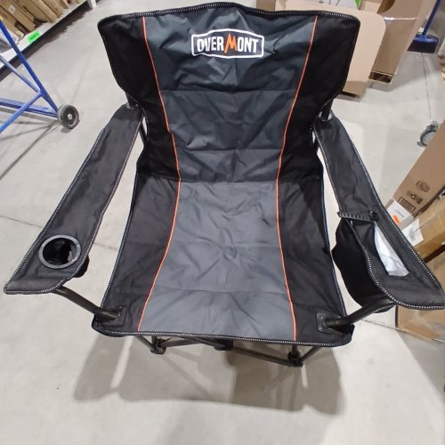 2PK OVERMONT OVERSIZED FOLDING CAMPING CHAIR - 450LBS - BLACK image 3