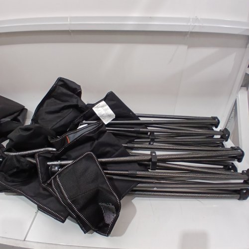 2PK OVERMONT OVERSIZED FOLDING CAMPING CHAIR - 450LBS - BLACK image 4