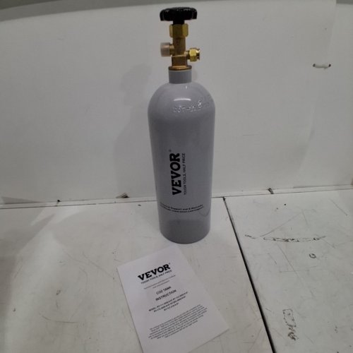 CO2 TANK ALUMINUM GAS CYLINDER WITH CGA320 VALVE - 5LB - 1800 PSI - GREY (MODEL: RY-133-3000-H-01) image 2