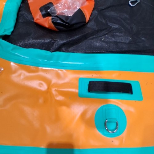 NACATIN INFLATABLE ISLAND PLATFORM DOCK WITTH SUNSHADE AND ACCESSORIES - ORAGNE/TEAL (MODEL: FD001) image 3