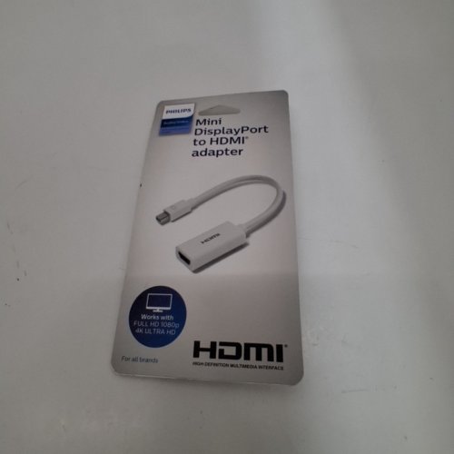 PHILIPS MINI DISPLAYPORT TO HDMI ADAPTER - UP TO 1080P FHD AND 4K UHD - WHITE (MODEL: SWV92004/27) image 2
