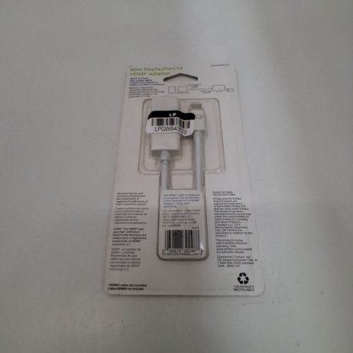 PHILIPS MINI DISPLAYPORT TO HDMI ADAPTER - UP TO 1080P FHD AND 4K UHD - WHITE (MODEL: SWV92004/27) image 3