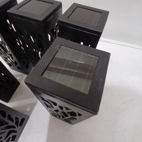 6PK DECORATIVE SOLAR PATHWAY LIGHTS - BLACK image 5